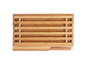 ESTIA Σετ Επιφάνεια Κοπής με Μαχαίρι ψωμιού Bamboo Essentials 35.5x22x3.5cm 01-12946