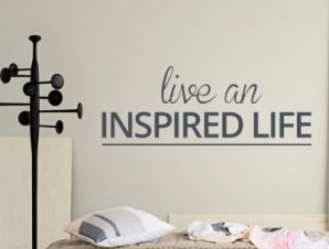 Inspired life, Φράσεις, Αυτοκόλλητα τοίχου, 90 x 33 εκ.