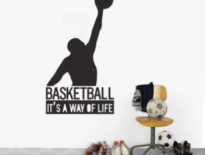 Basketball way of life, Φράσεις, Αυτοκόλλητα τοίχου, 41 x 75 εκ.