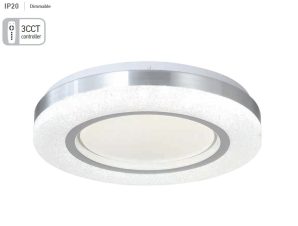 INLIGHT ΠΛΑΦΟΝΙΕΡΑ LED ΜΕ CONTROLLER ΓΙΑ ΡΥΘΜΙΣΗ ΕΝΤΑΣΗΣ/ΘΕΡΜΟΚΡΑΣΙΑΣ 4050Lm Φ40cm 42016-B