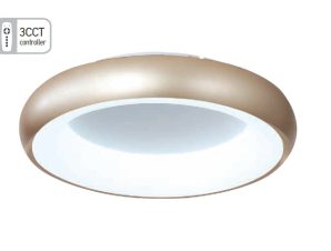 INLIGHT ΠΛΑΦΟΝΙΕΡΑ LED ΜΕ CONTROLLER ΡΥΘΜΙΣΗΣ ΕΝΤΑΣΗΣ/ΘΕΡΜΟΚΡΑΣΙΑΣ 4050Lm Φ40cm 42021-B-GOLDEN