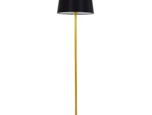 Φωτιστικό Δαπέδου Ashley 00829 1xE27 Με Καπέλο Φ40cm 148cm Black-Gold GloboStar