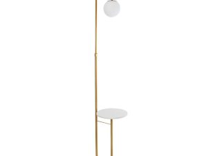 Φωτιστικό Δαπέδου Cordelia 02025 30x38x180cm 1xE27 Gold-White GloboStar