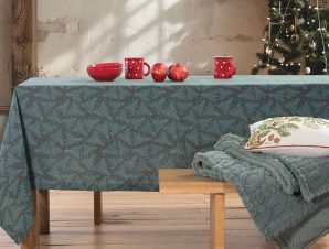 Τραπεζομάντηλο Χριστουγεννιάτικο December Forest Green Nef-Nef Homeware