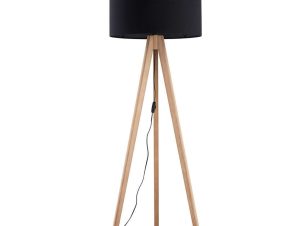 Φωτιστικό Δαπέδου Grand 16008 Φ50x145cm 1xE27 15W Natural-Black TK Lighting