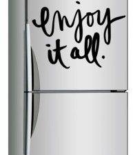 Enjoy it all, Mini Fridge Sticker, Αυτοκόλλητα ψυγείου, Small 38×26 cm