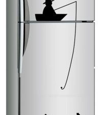 Fisherman, Mini Fridge Sticker, Αυτοκόλλητα ψυγείου, Small (30×74)