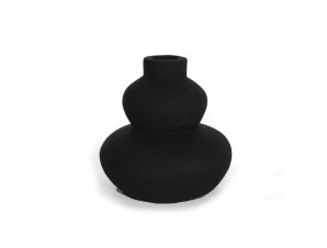 Διακοσμητικό Βάζο Paeon Black (20.5×19) Soulworks 0750004