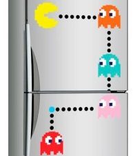 Pacman, Mini Fridge Sticker, Αυτοκόλλητα ψυγείου, Small (40×29)