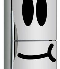 Smile, Mini Fridge Sticker, Αυτοκόλλητα ψυγείου, Small 37×64 cm