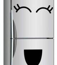 Smiley, Mini Fridge Sticker, Αυτοκόλλητα ψυγείου, Small 38×43 cm